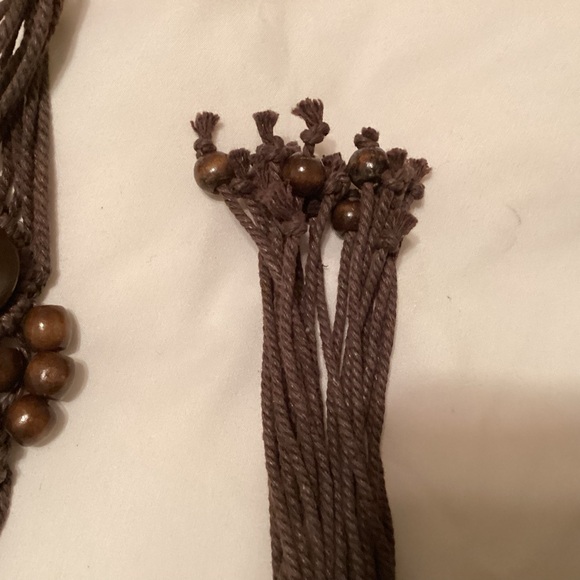 Boho handmade macrame belt, self tie - Picture 4 of 9